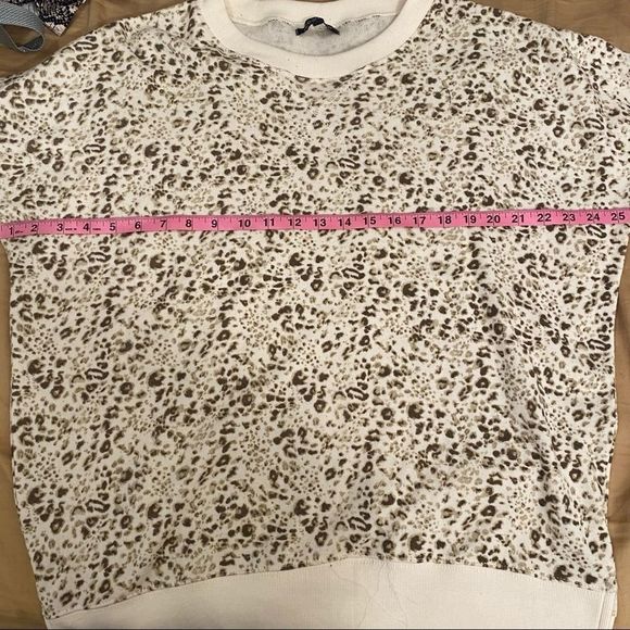 NWT ocean drive small animal printed spotted cream pullover sweater cotton blend - Picture 7 of 8